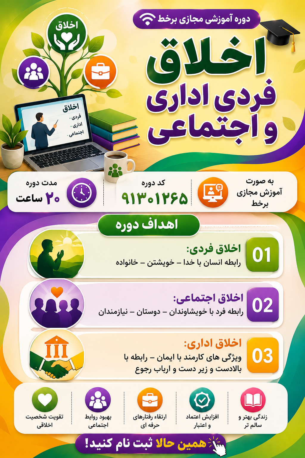 دوره اخلاق فردی اداری اجتماعی
